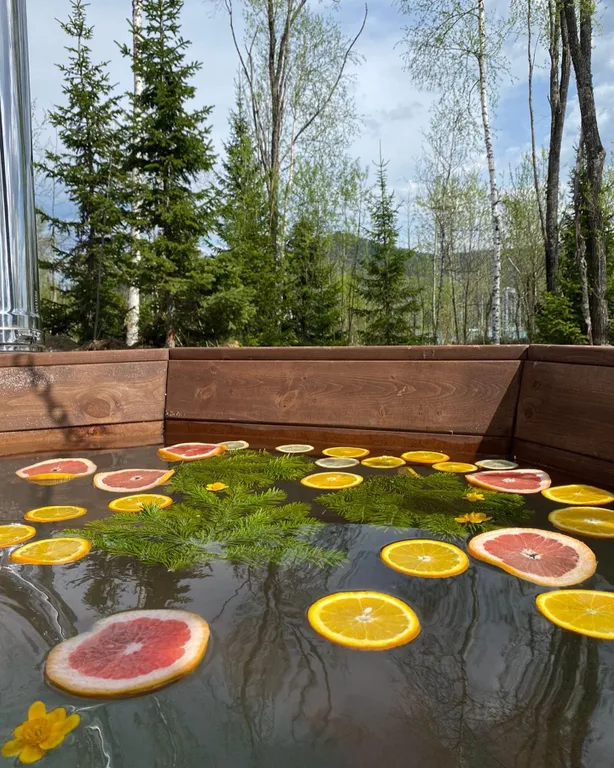 Дом в лесу, сибирский банный чан