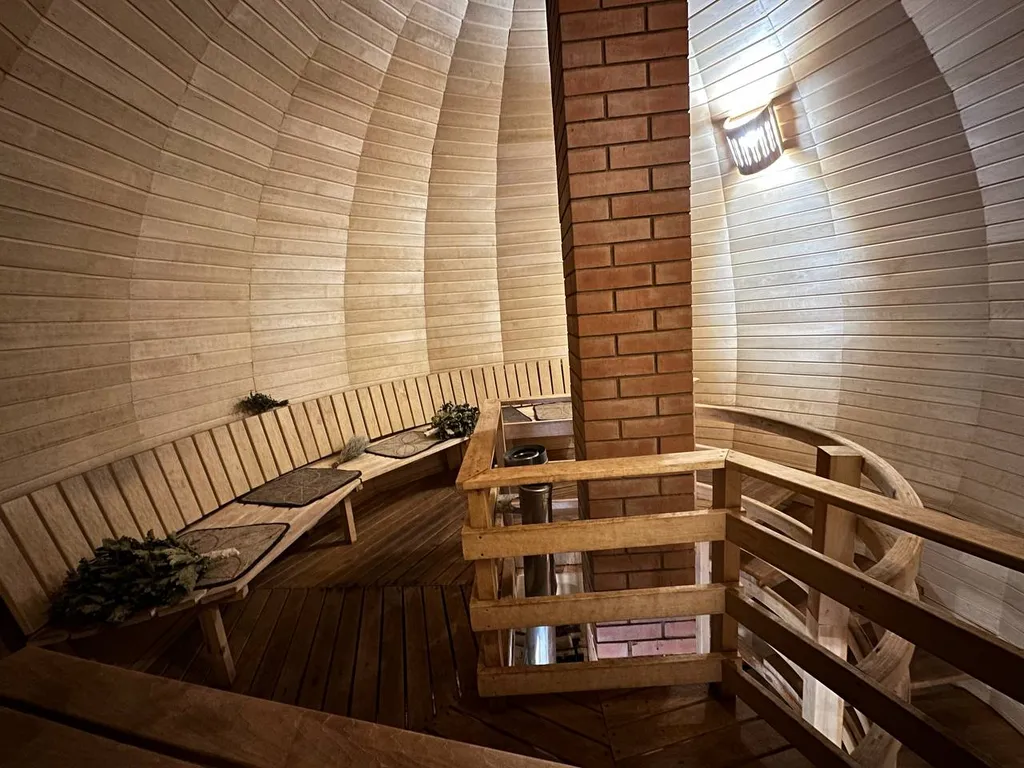 Купольная баня на дровах