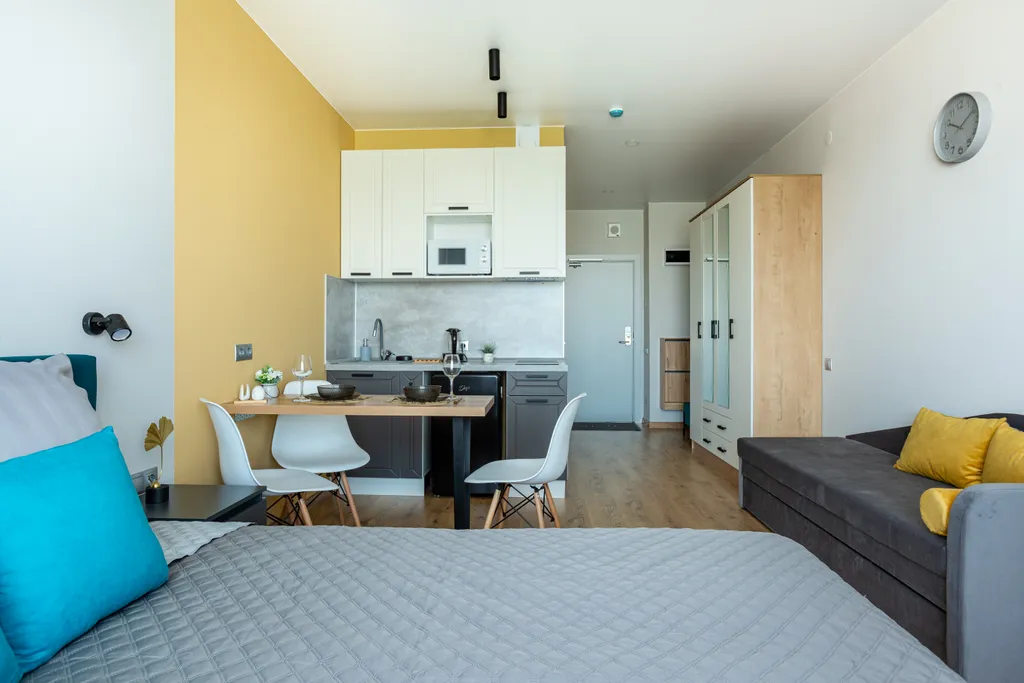Квартира Квартира Уютная студия рядом с метро Автово — Санкт-Петербург