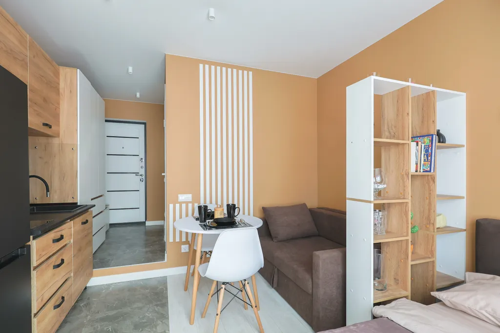 Светлая студия в ЖК Самолет