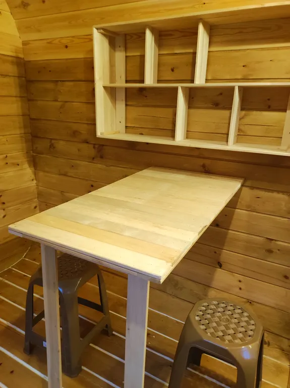 Мини-домик Бочка с собственной беседкой