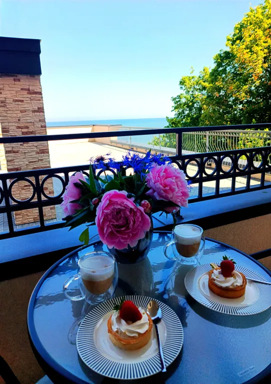 Апартамент BaltMarine с видом на море в доме на пляже