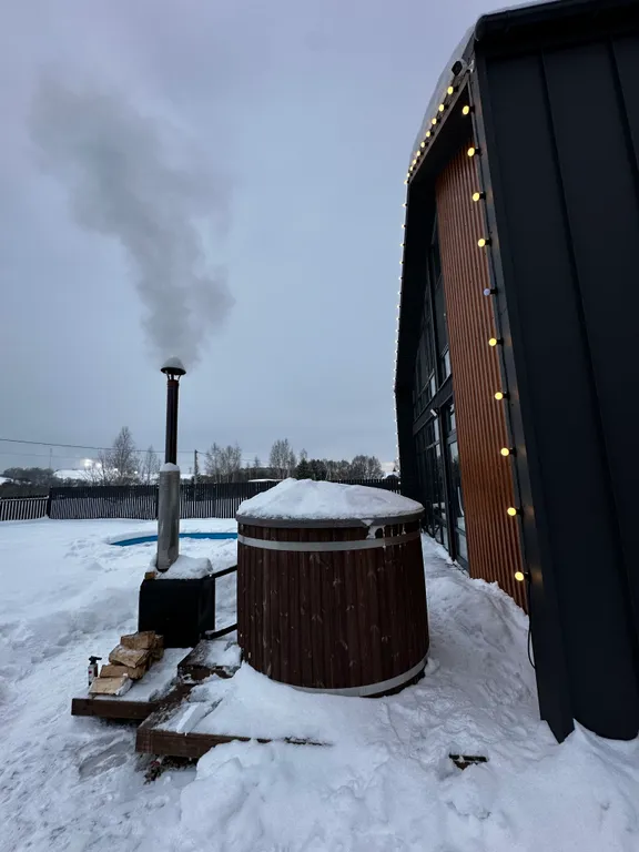 2-этажный Барнхаус с чаном, сауной и бассейном