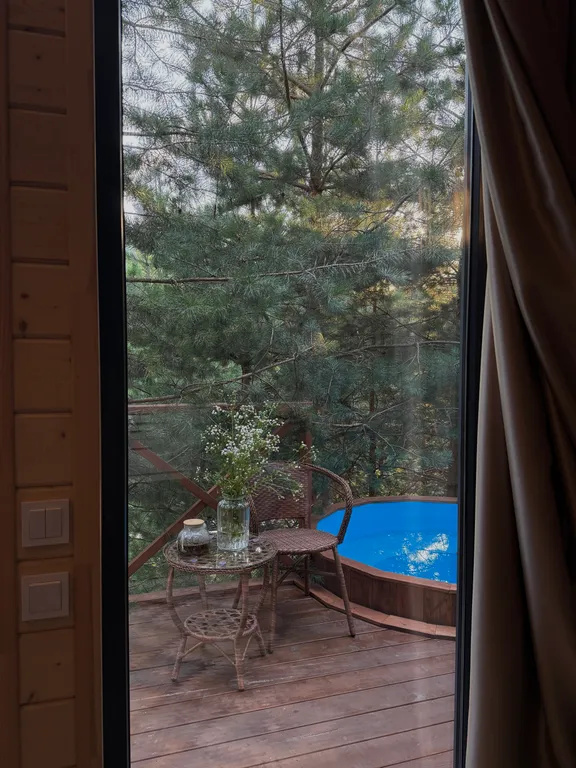 Уютный домик с купелью и баней в сосновом лесу