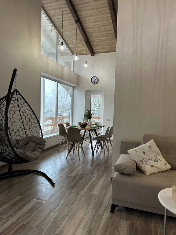 Уютный сканди коттедж с сауной