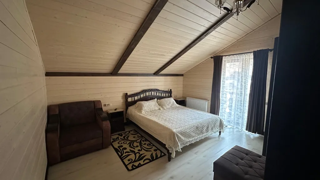 Шале с видом на горы и реку Moon House Arkhyz