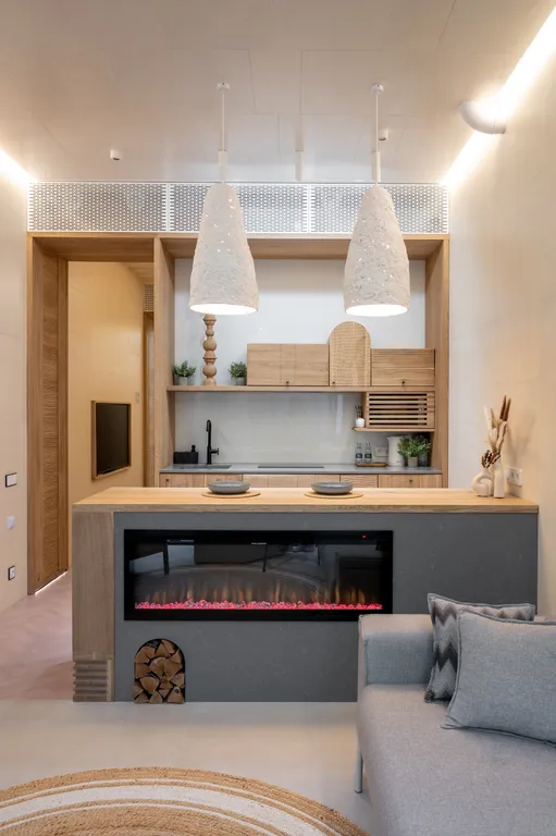 Квартира Дизайнерские эко-апартаменты на Маяковской с камином — Москва