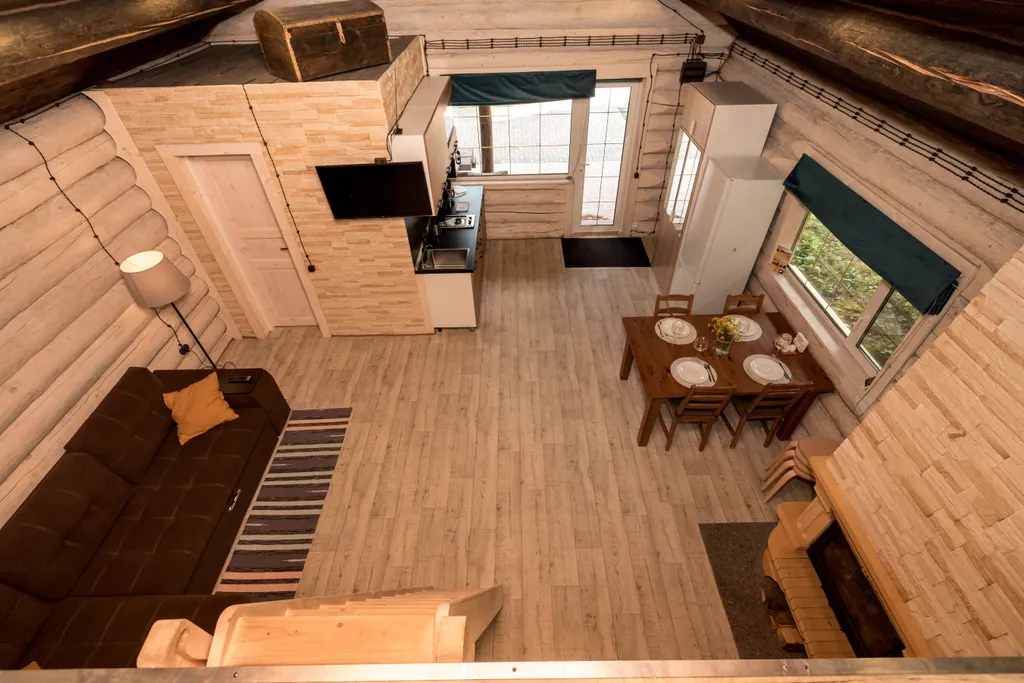 Karelia Log House “Дом с камином”  с панорамным видом на лес