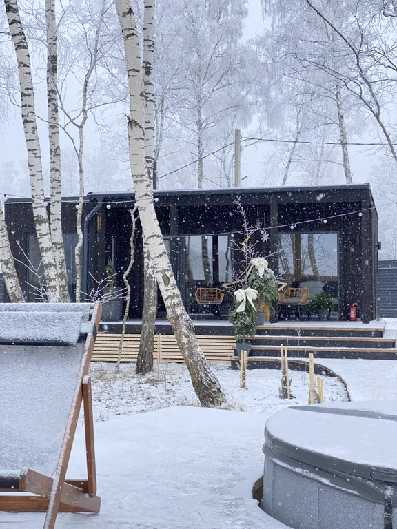 Скандинавский дом с джакузи, сауной и видом на живописное поле