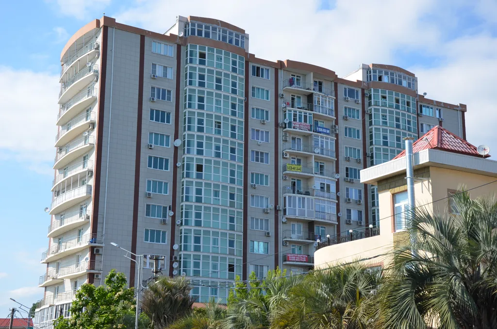 Апартаменты с видом на море, 100 метров до пляжа "Чайка"