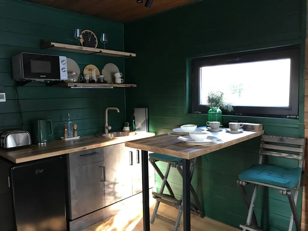 Домик с видом на лес с купелью