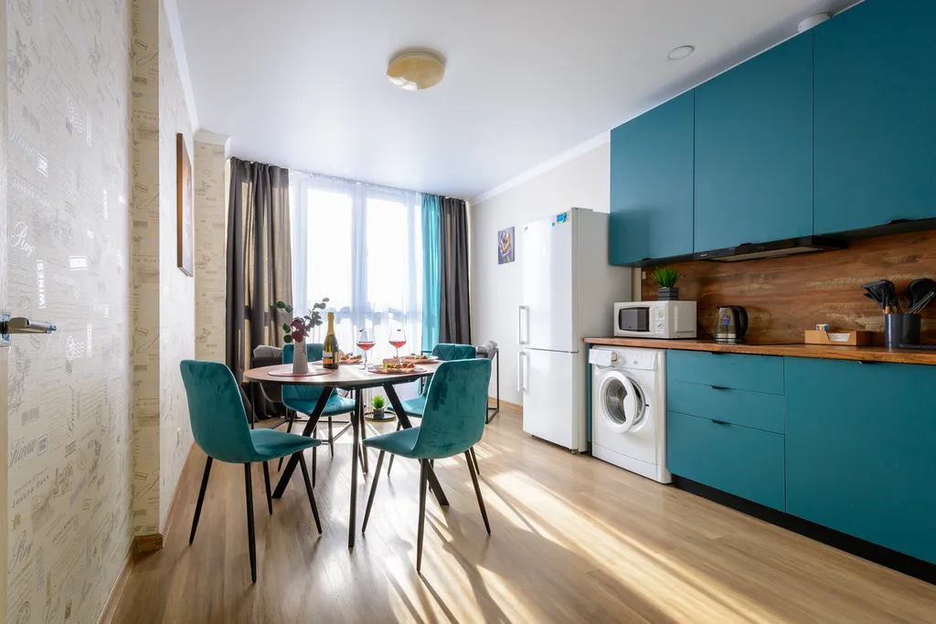 Квартира Апартаменты Бирюзовая нежность с панорамным видом, у парка Галицкого — Краснодар