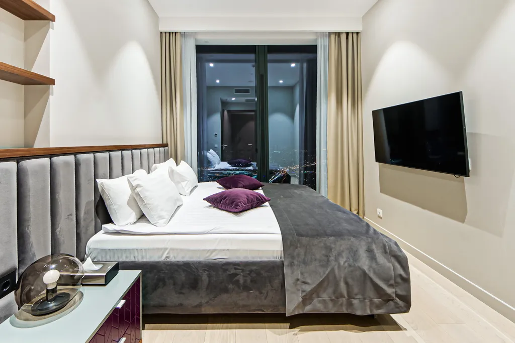 Уютный стильный романтичный апартамент на 60м этаже Neva Tower