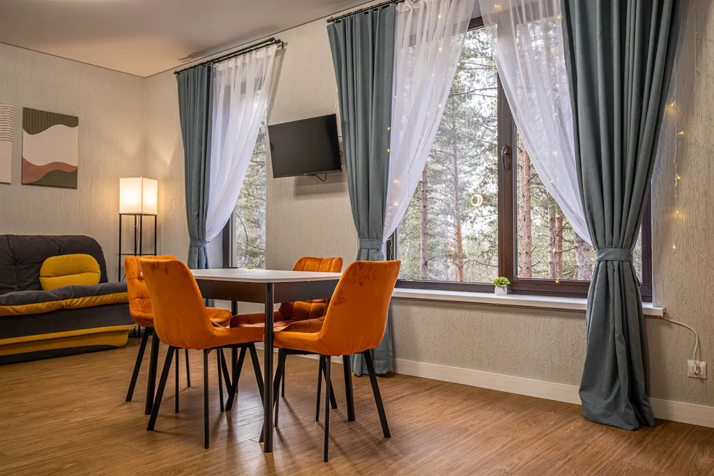 Студия с дизайнерским ремонтом