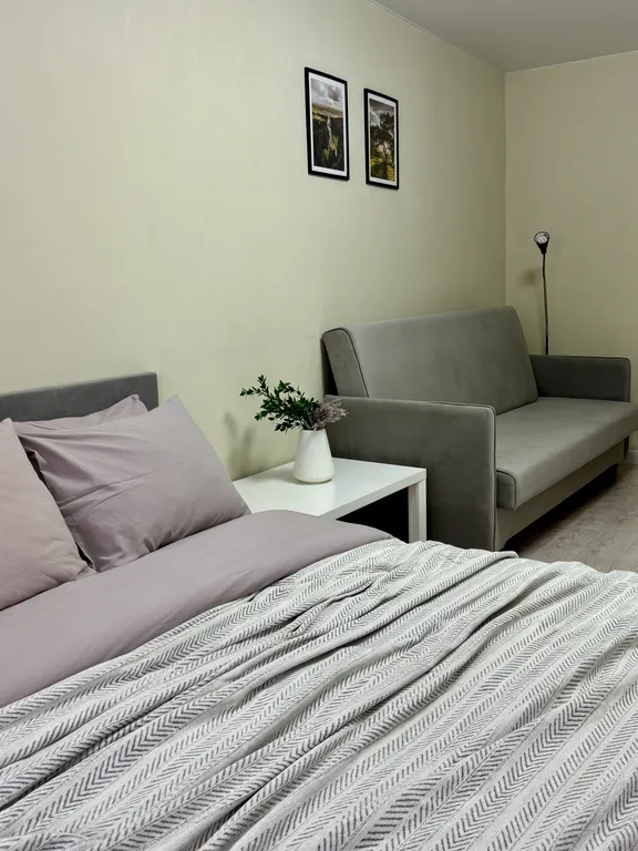 Однокомнатная квартира в фисташковом цвете