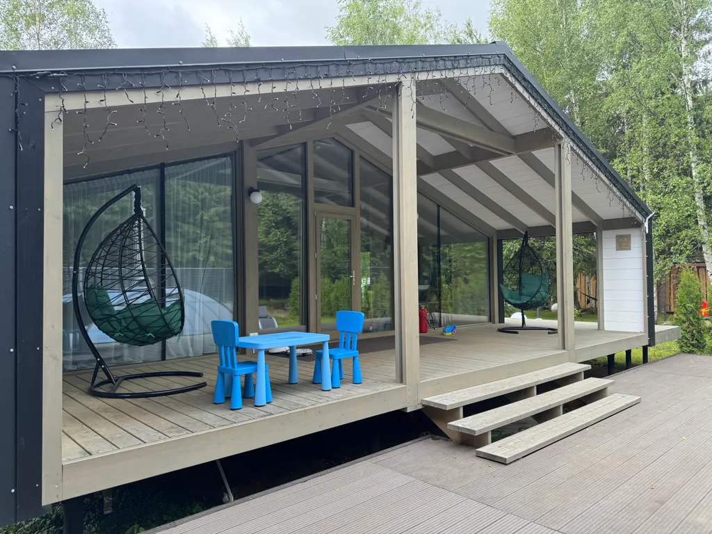 Коттедж Дом с летним бассейном, 3 спальни — Дубна