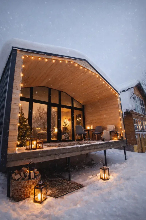 Барнхаус с чаном и баней у реки в Красном Ключе