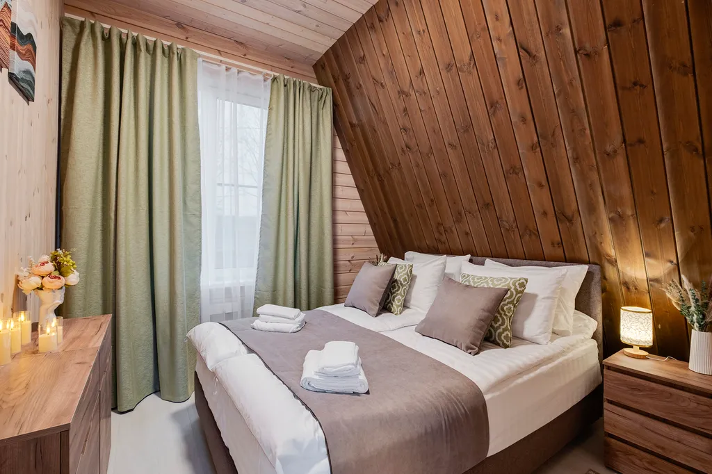 Уютный дом с баней, купелью и видом на лес