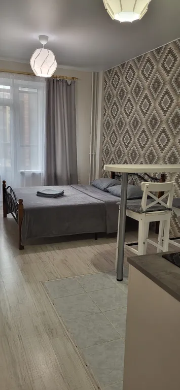 Уютная студия у реки, до Псковского Кремля 20 минут на транспорте