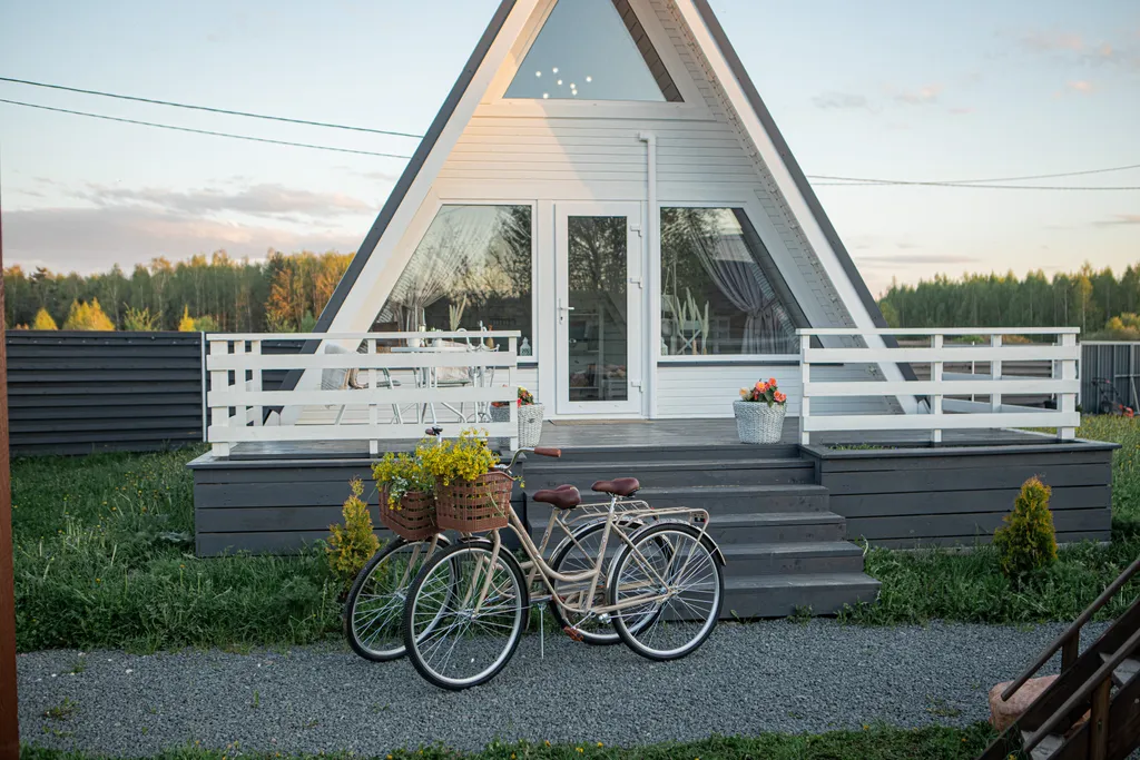 Уютный домик с банным чаном на территории