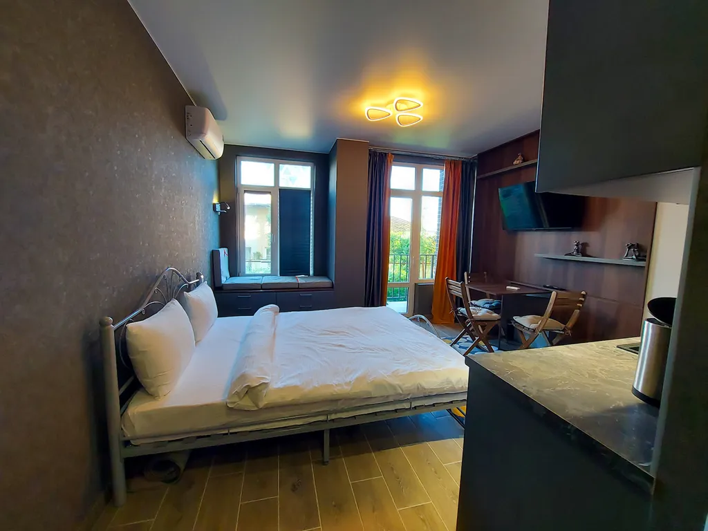 Квартира Уютная студия с двуспальной кроватью Олимпийский парк — аренда посуточно в Сириус