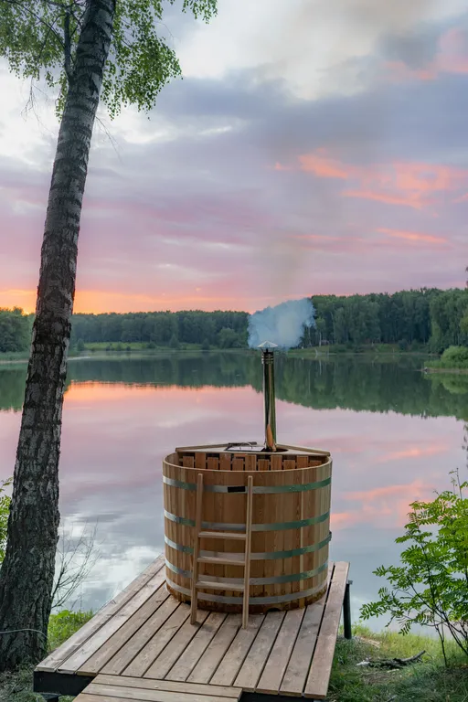 Домик с банькой и видом на озеро