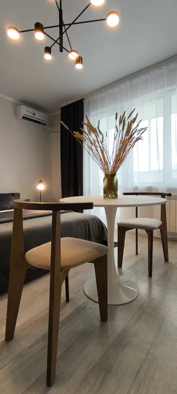 Уютная квартира-студия в новом доме с новой мебелью