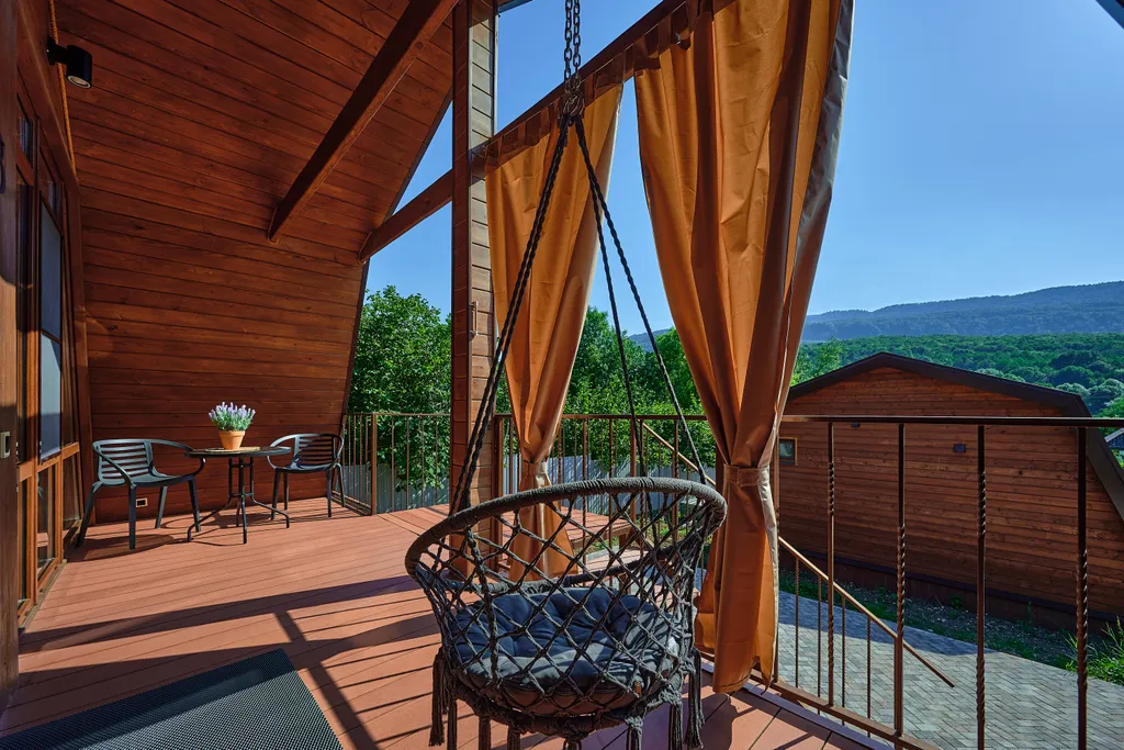 Коттедж Коттедж Шале с 1 спальней, кухня-гостиная с диваном и ванной комнатой — Мезмай