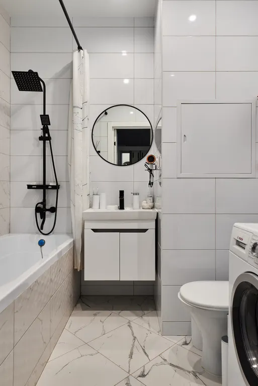 Прекрасная стильная квартира Инь янь