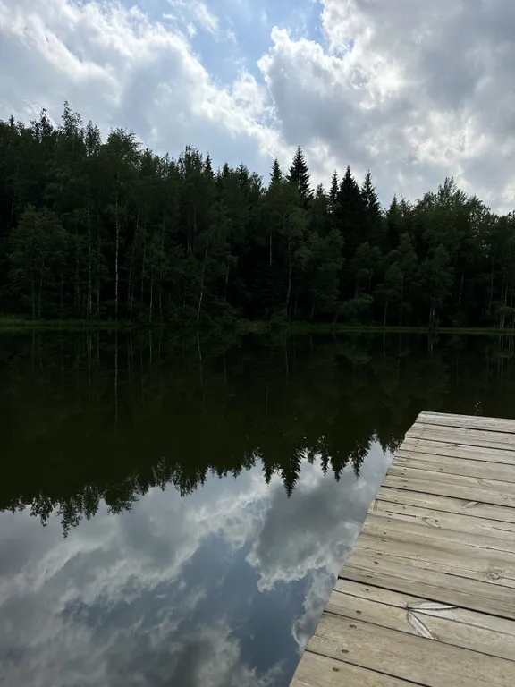 Дом у лесного озера с баней и чаном под Переславлем-Залесским