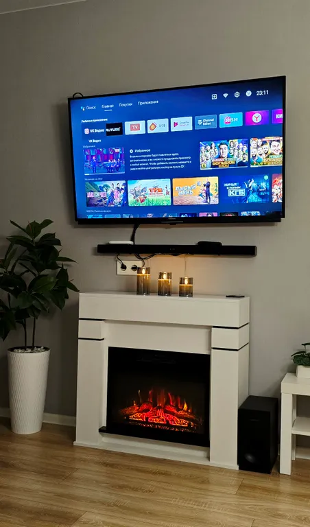 Уютная квартира с камином в новом доме