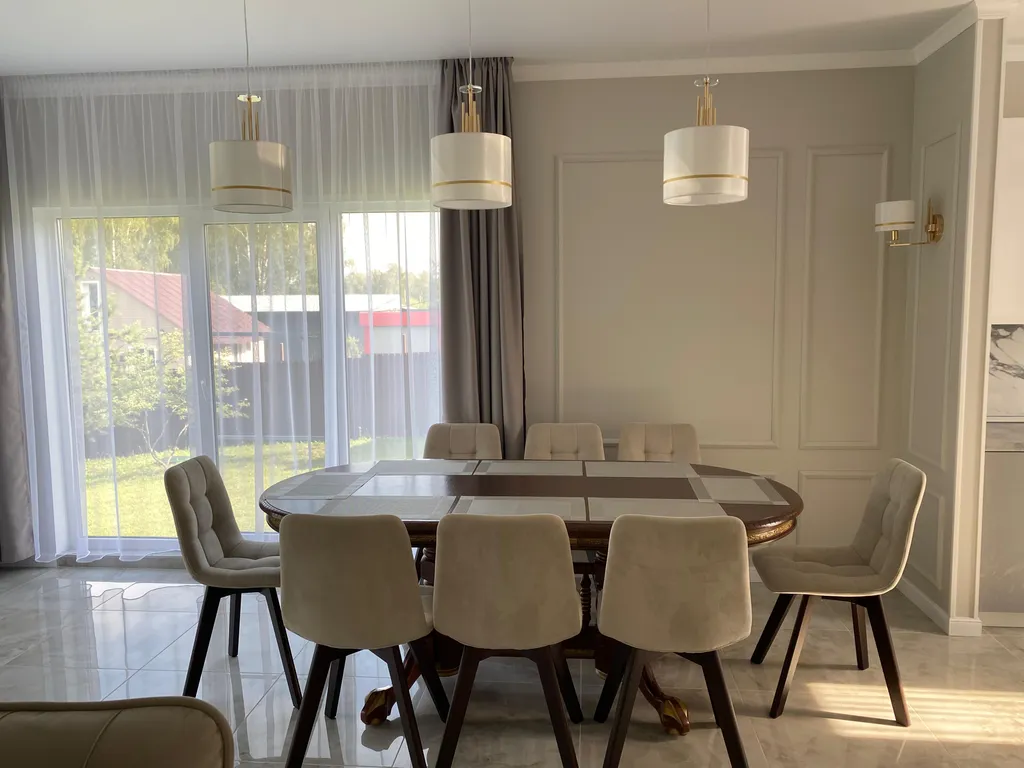 Коттедж Перламутр с сауной и 4 спальнями