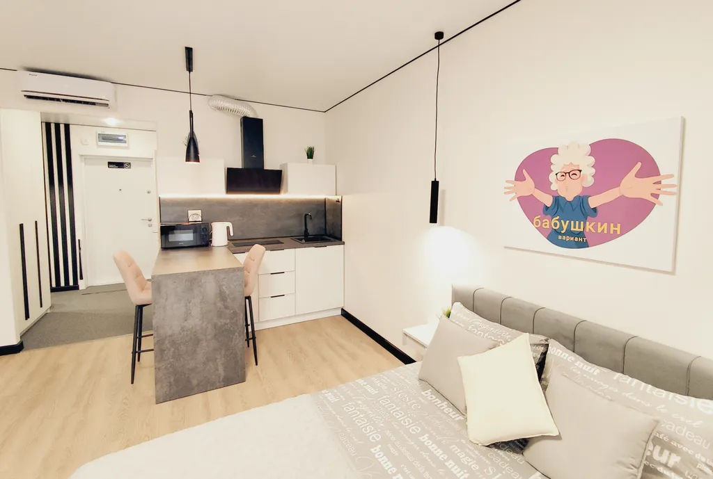 Студия с кондиционером в новом доме