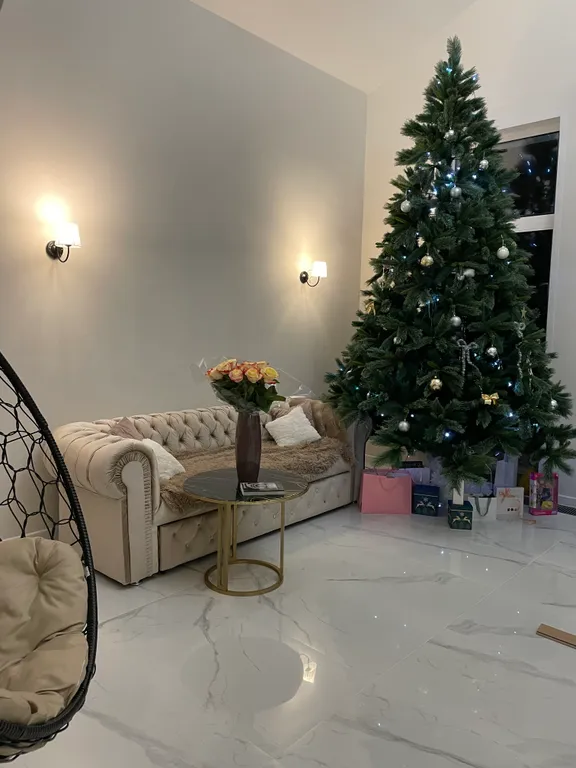 Дом с панорамными окнами и баней