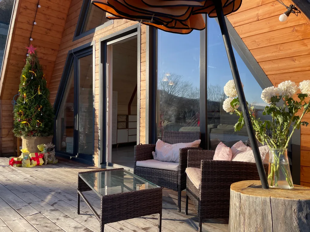 Квартира Квартира Дом A-Frame с панорамными окнами и видом на реку Сочи — Пластунка