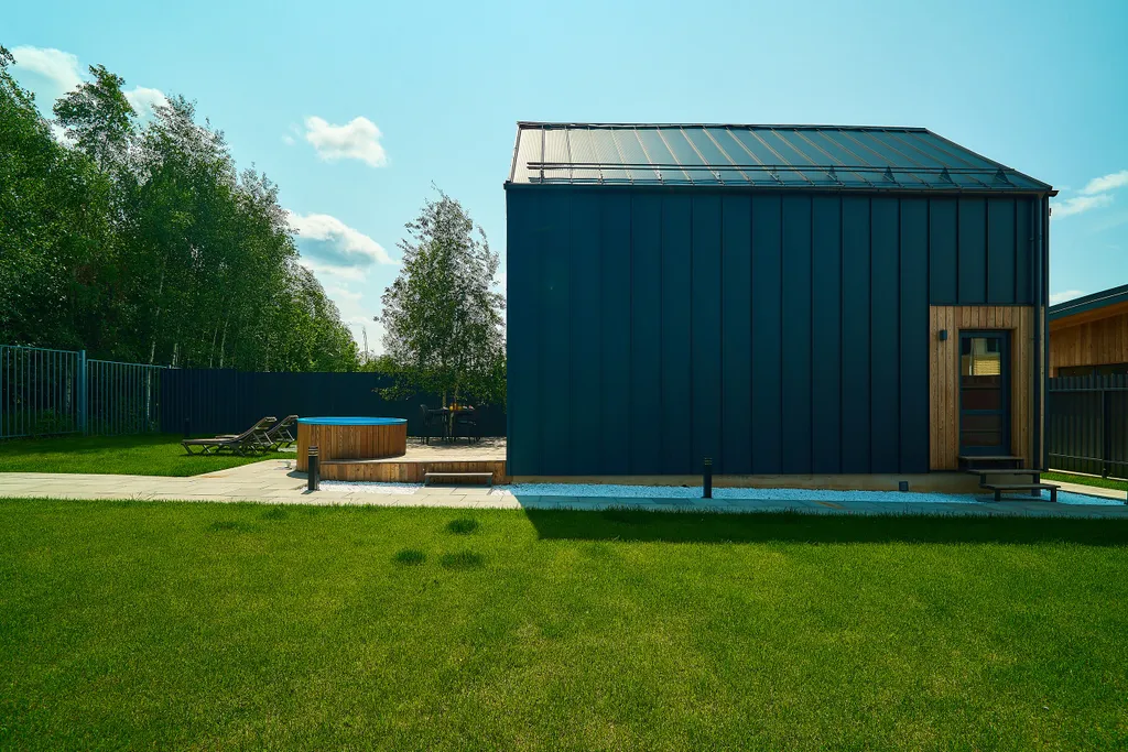 Коттедж Барнхаус с баней, бильярдом и видом на лес — Истра