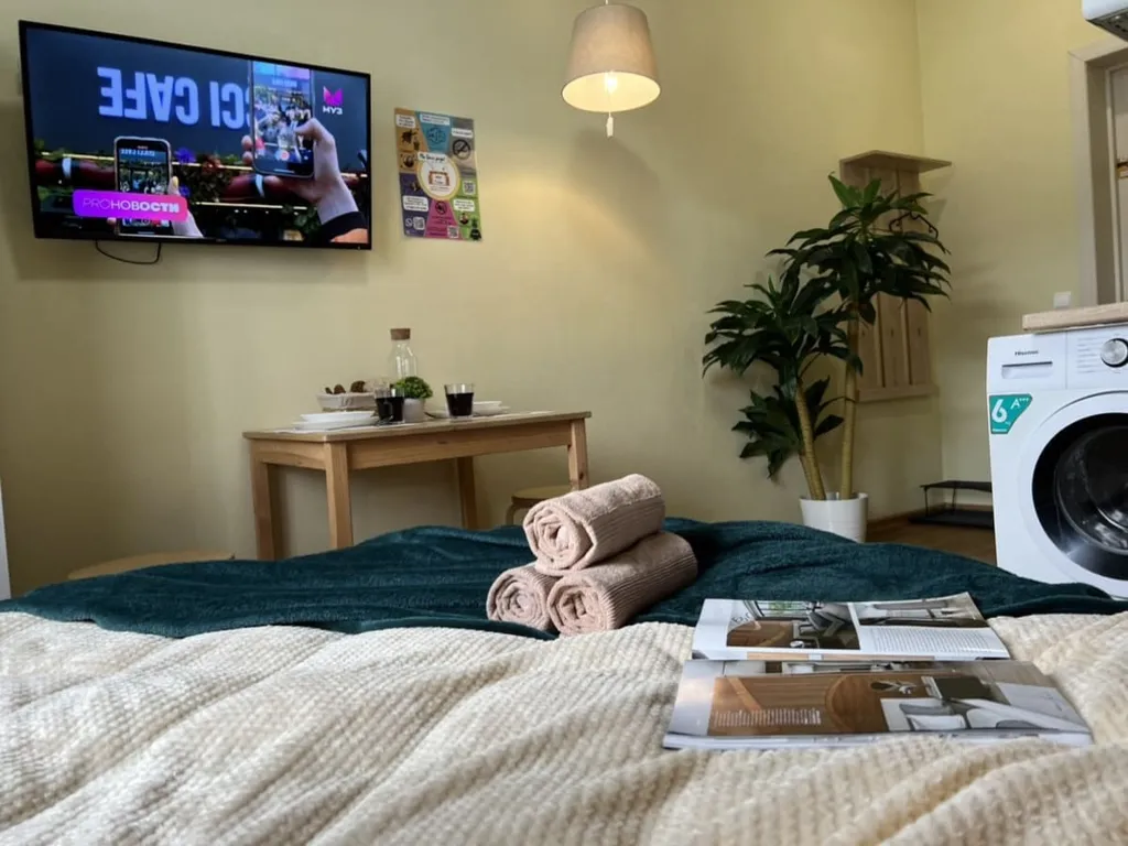 Комфортная студия для проживания двоих гостей около метро