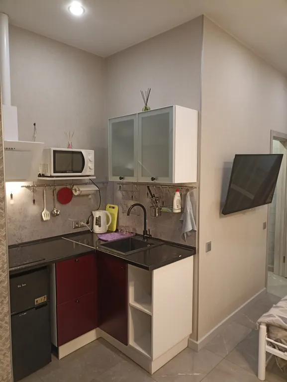 Уютная студия с теплыми полами