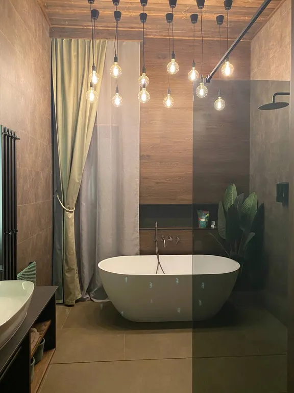 Стильный дом с чаном и сауной