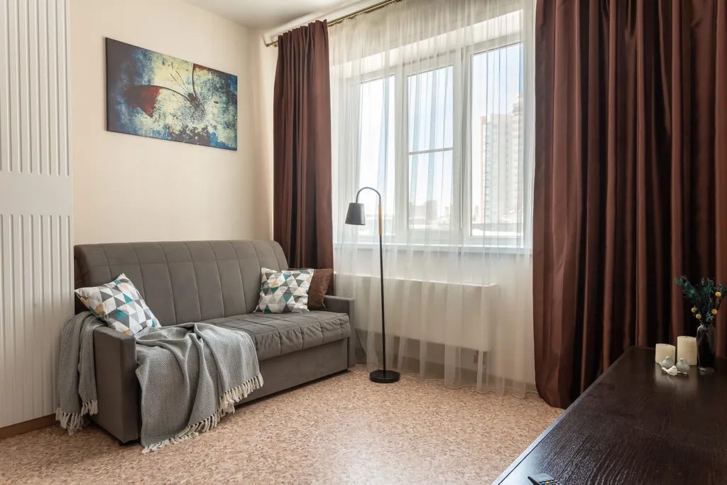 Уютная 1-комнатная квартира, 40 м², 2 кровати