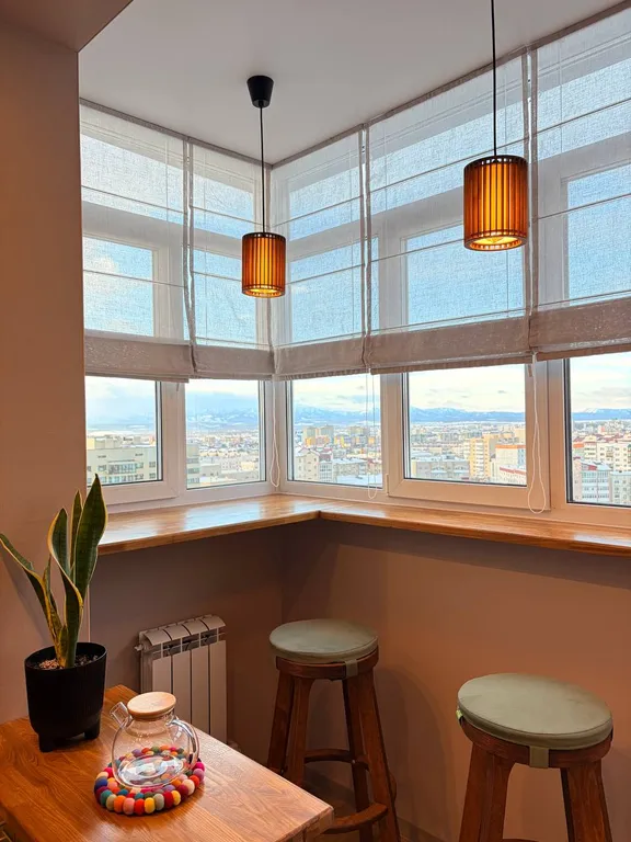 Уютная студия с прекрасным видом на город