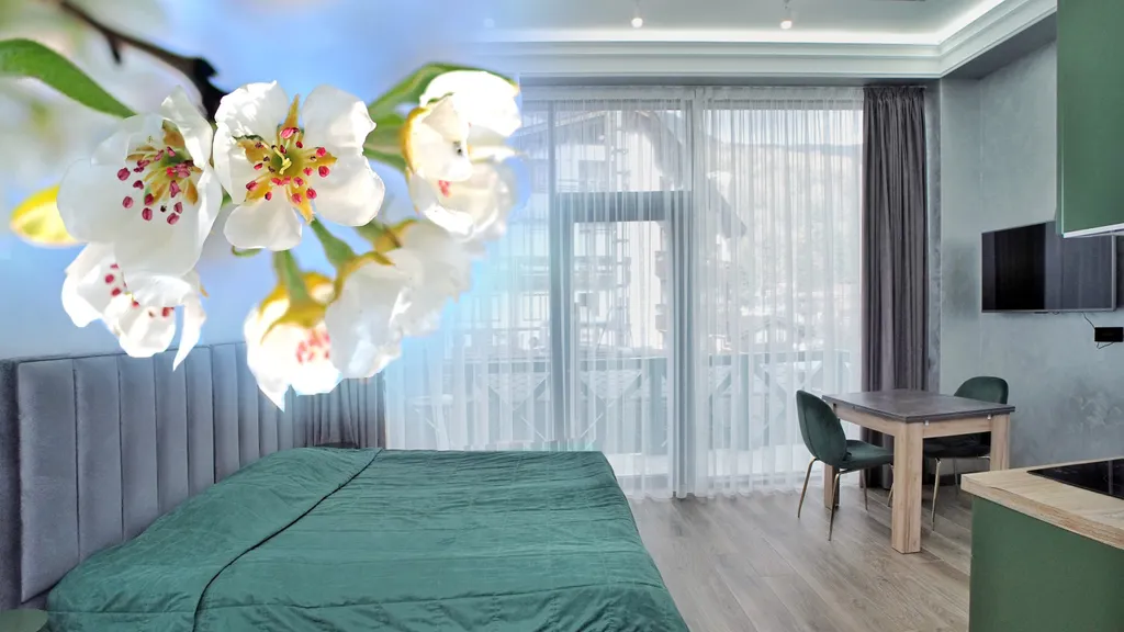 Квартира Панорамный апартамент с балконом, центр, лучшая локация — аренда посуточно в Красная Поляна