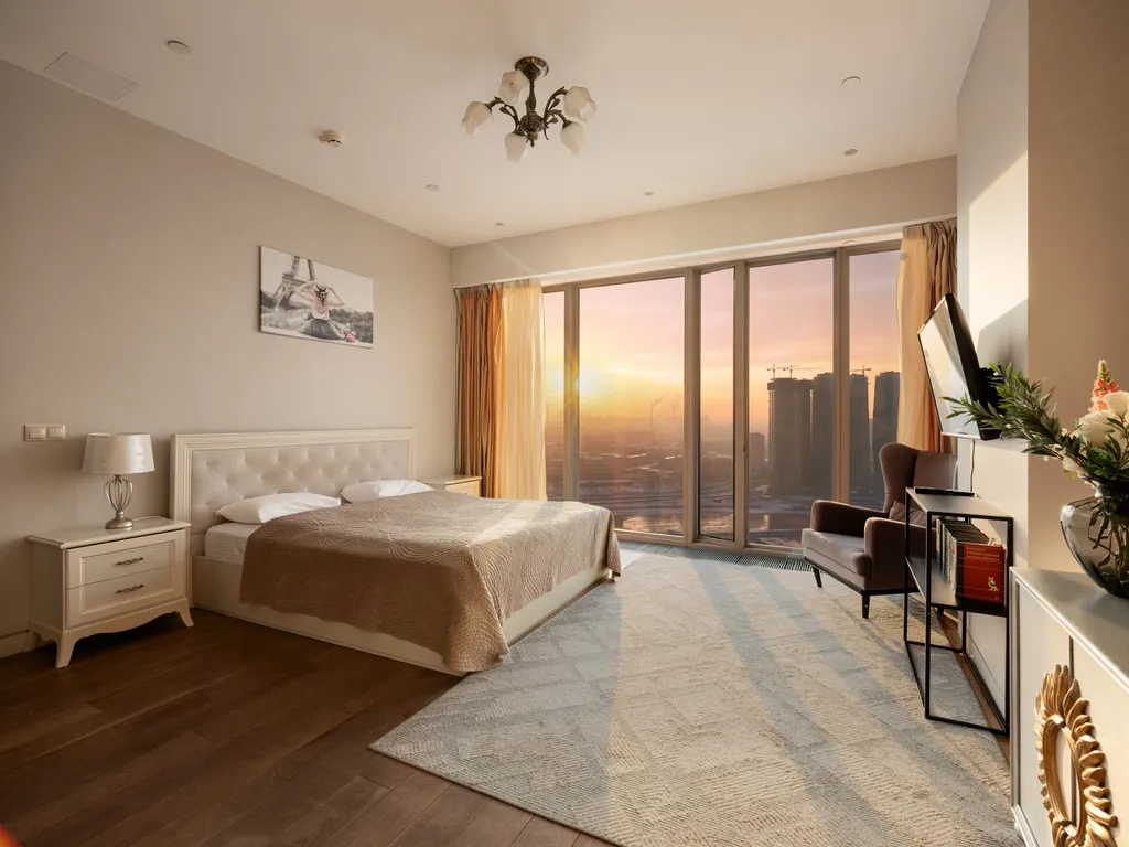 Oko Gudja 29 этаж 100 м2 панорамный вид на город шикарный закат