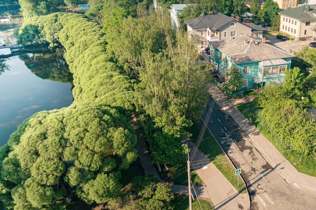 Зелёный дом на Набережной вблизи Кремля