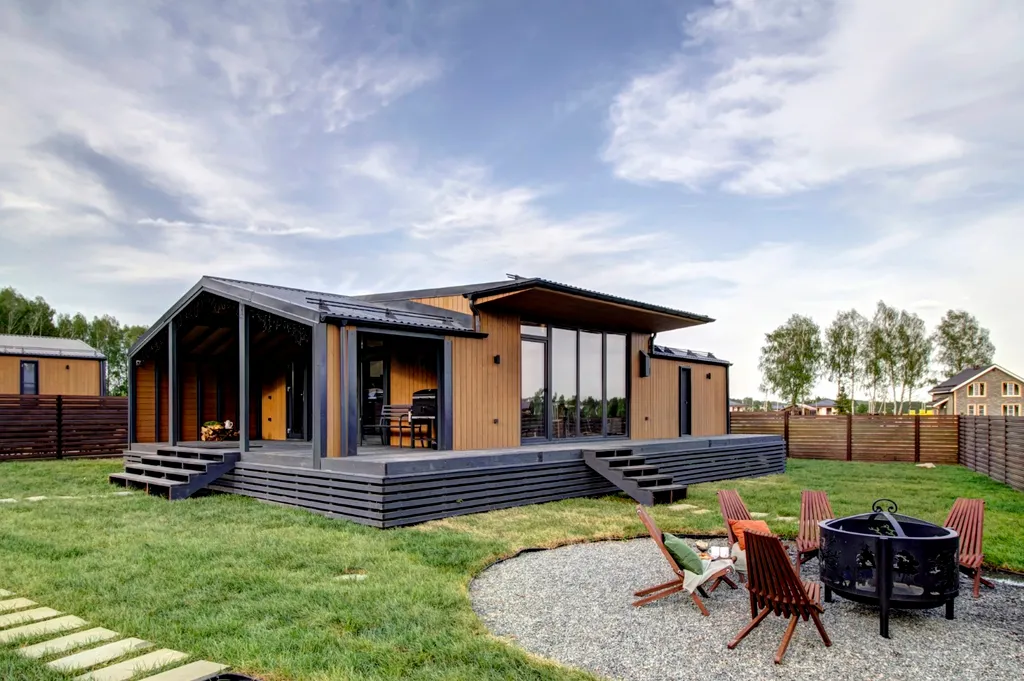 Уютный дoм с видом нa лес