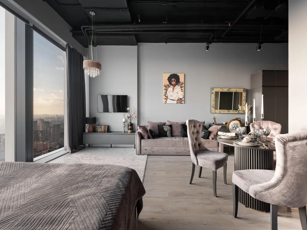 Neva Nati 59 этаж 45 м2. Панорамный вид. Шикарные закаты.