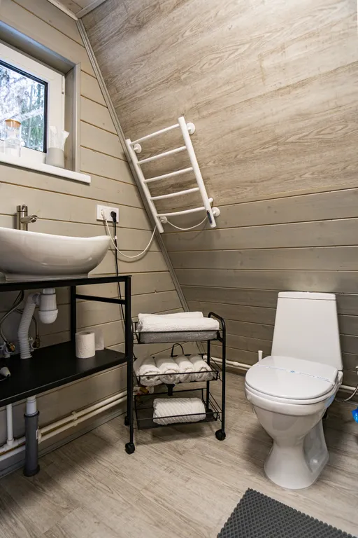 Дом №3 A-frame с сибирским горячим чаном на дровах