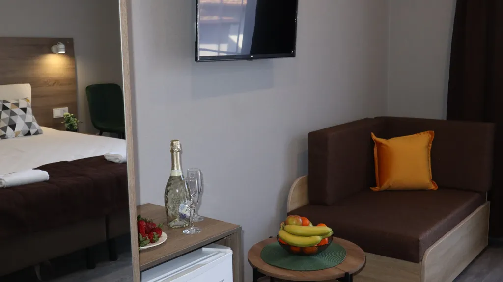 Стандартный трехместный номер с видом на горы