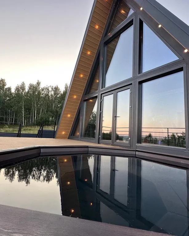 Стильный дом с панорамным видом и банным чаном