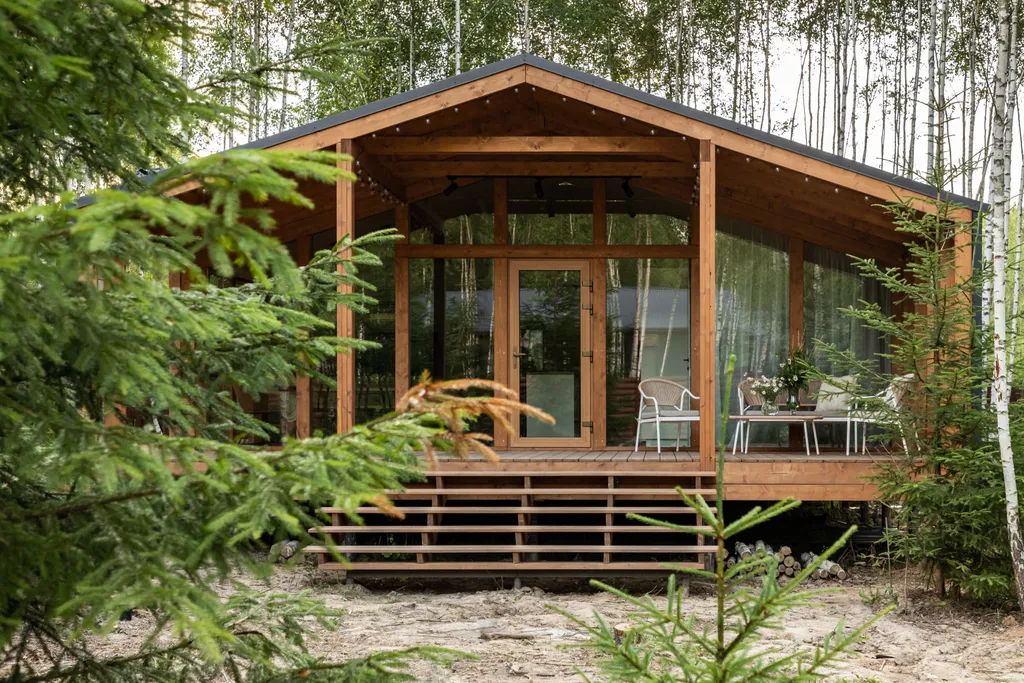 Дизайнерский дом в лесу